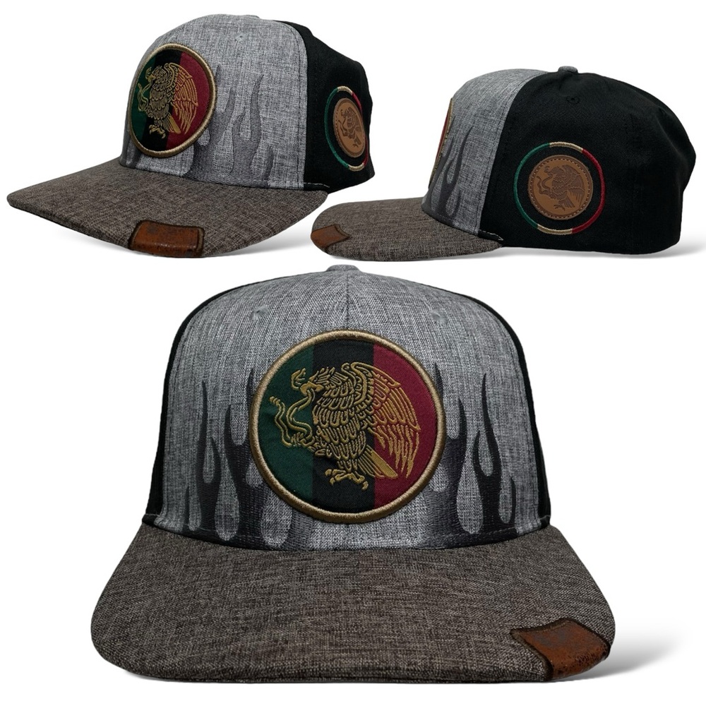 Mexico Federal Eagle Logo Flat Bill Snapback Baseball Cap Hat